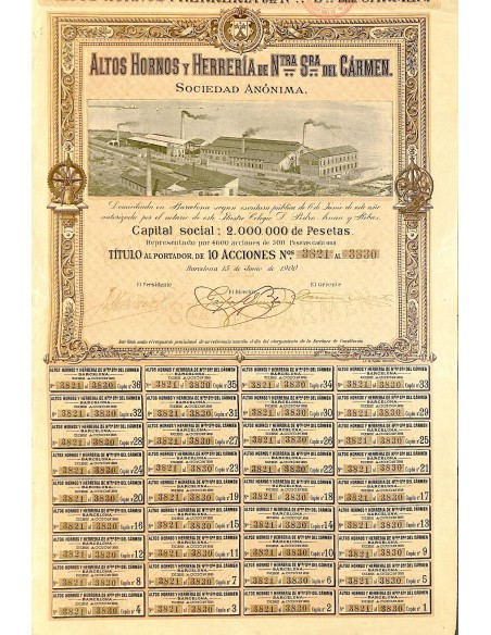 1900 - ALTOS HORNOS Y HERRERIA DE N.TRA S.RA DEL CARMEN