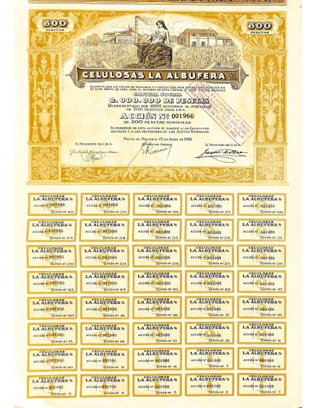 1929 - CELULOSAS LA ALBUFERA