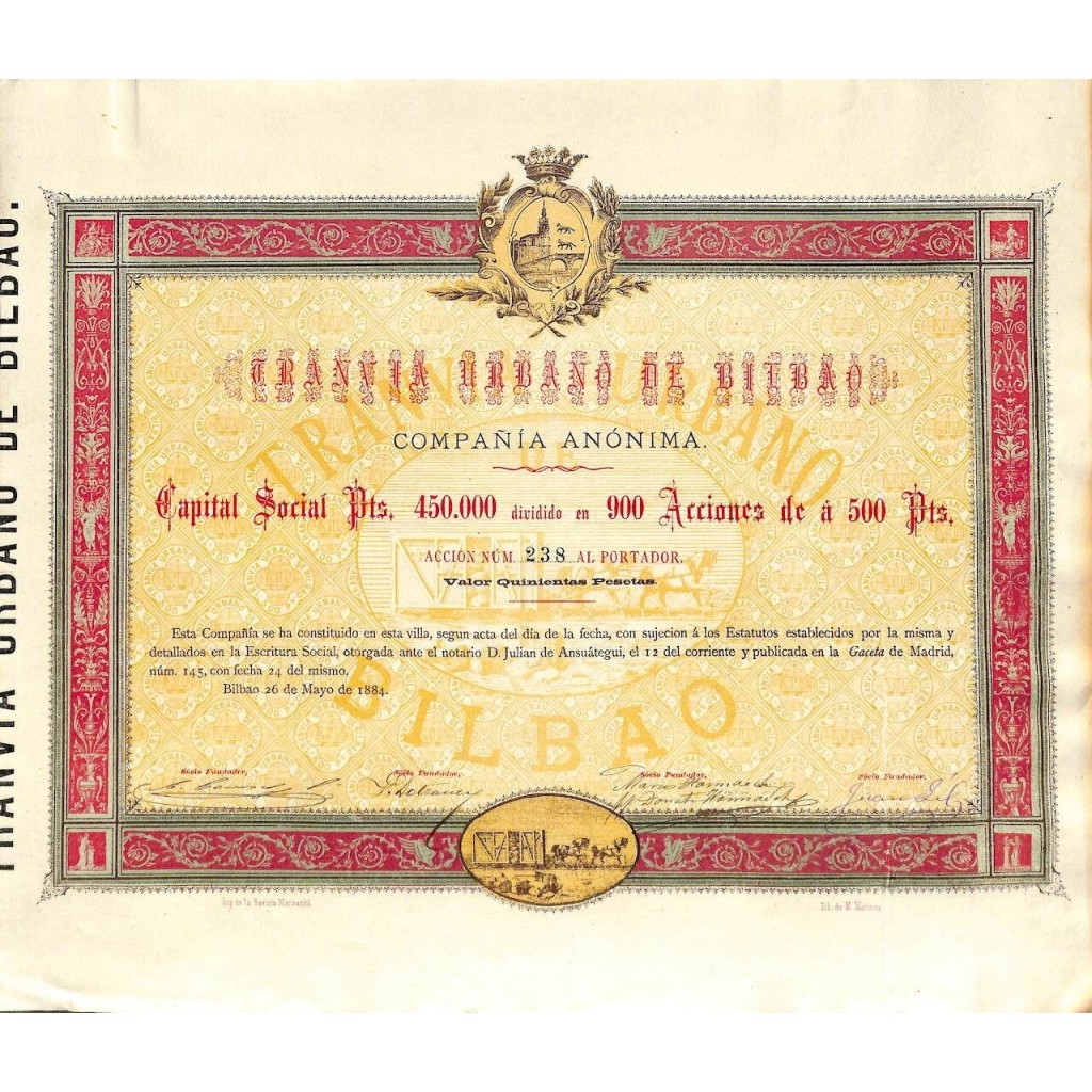 1884 - TRANVIA URBANO DE BILBAO