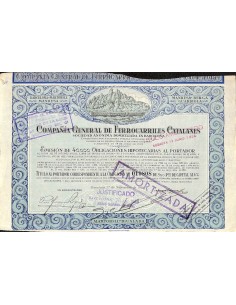 1922 - GENERAL DE FERROCARRILES CATALANES COMP. (OBBLIG....