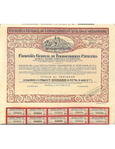 1927 - GENERAL DE FERROCARRILES CATALANES COMP. (OBBLIG....