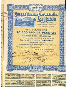 1926 - FERROCARRILES DE LA ROBLA COMP. DE LOS