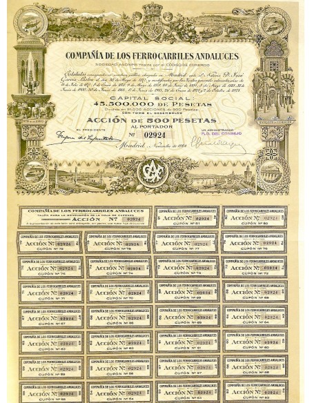 1924 - FERROCARRILES ANDALUCES COMP. DE LOS