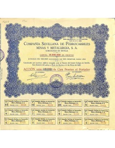 1928 - SEVILLANA DE FERROCARRILES MINAS Y METALURGIA COMP.
