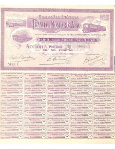 1915 - TRANVIA DE MONDARIZ A VIGO COMP. ANON.