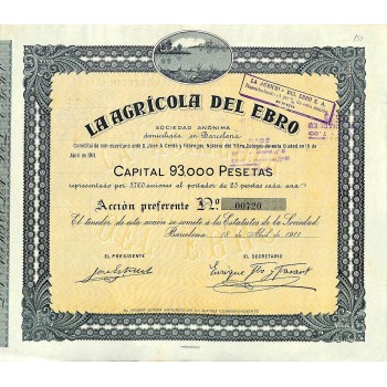 1911 - LA AGRICOLA DEL EBRO
