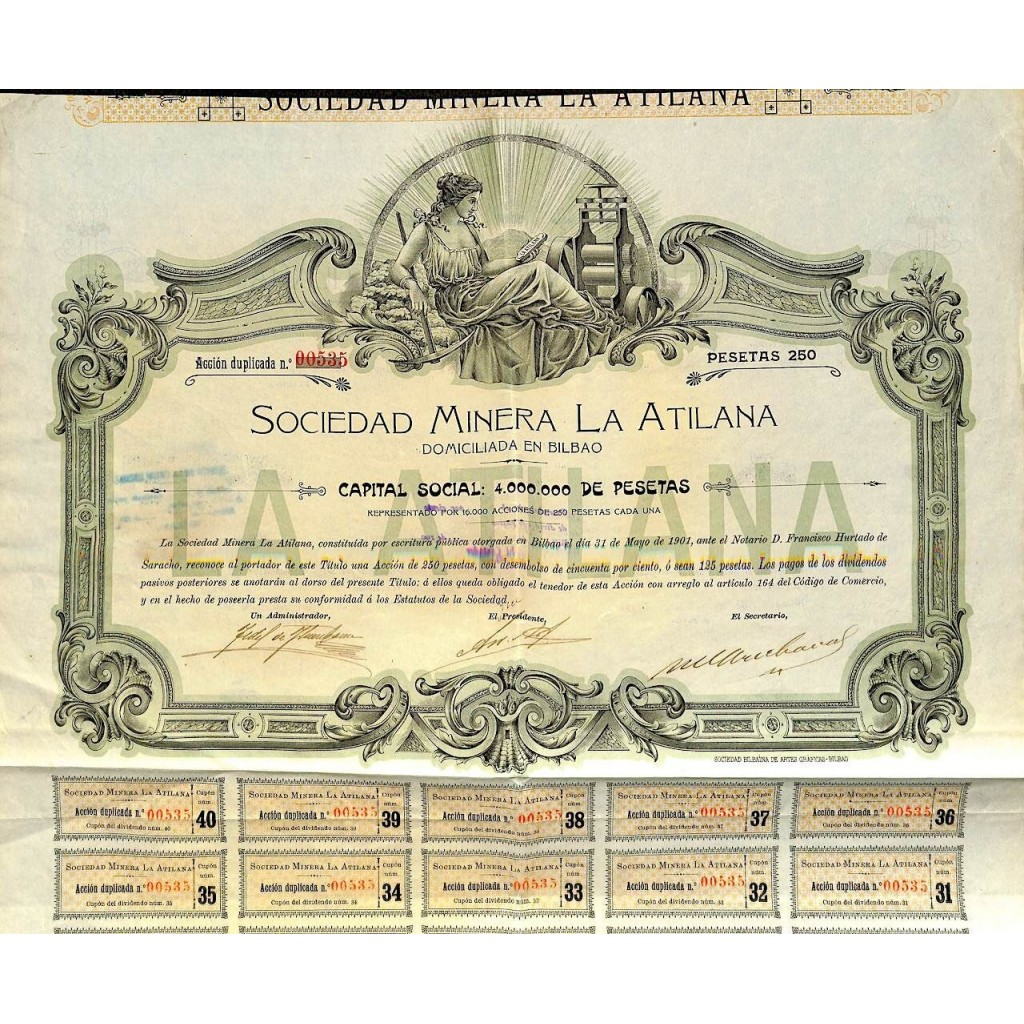 1901 - MINERA LA ATILANA SOC.