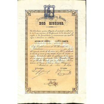 1874 - ESPECIAL MINERA LOS DOS MUNDOS SOC.