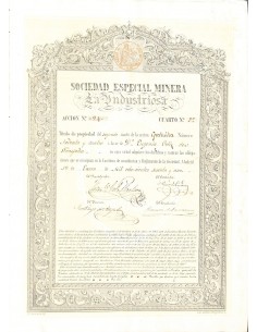 1861 - ESPECIAL MINERA LA INDUSTRIOSA SOC.
