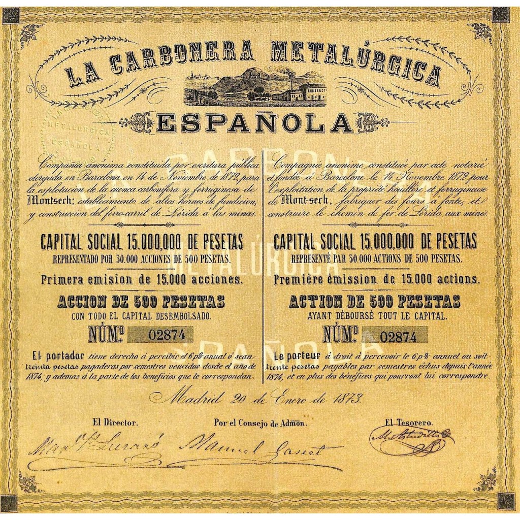 1873 - LA CARBONERA METALURGICA ESPANOLA