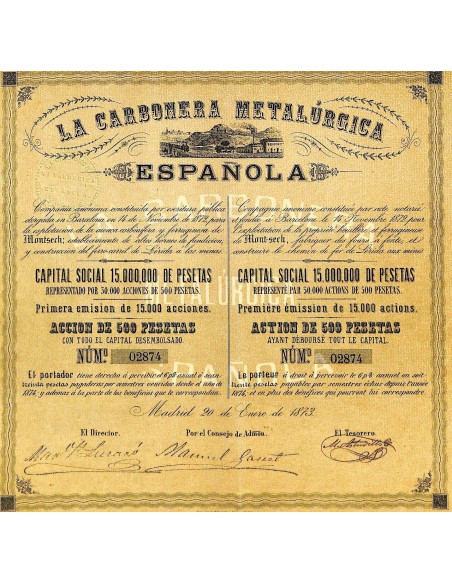 1873 - LA CARBONERA METALURGICA ESPANOLA