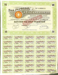 1908 - SAN FERNANDO Y LA ESPERANZA SOC. ANON. MINERA