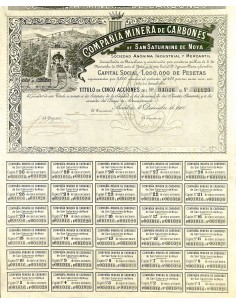 1900 - MINERA DE CARBONES DE SAN SATURNINO DE NOYA COMP....