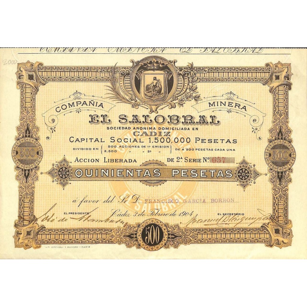 1904 - EL SALOBRAL COMP. MINERA
