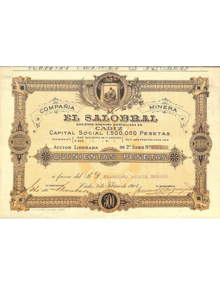 1904 - EL SALOBRAL COMP. MINERA