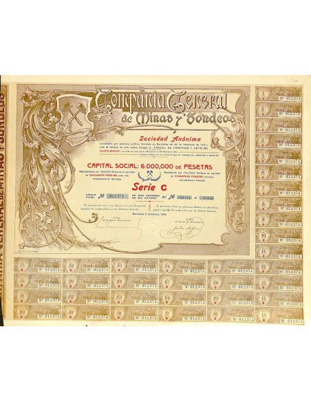 1905 - GENERAL DE MINAS Y SONDEOS COMP.