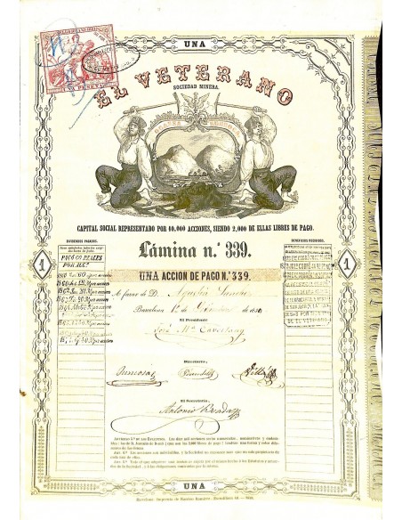 1859 - EL VETERANO SOC. MINERA