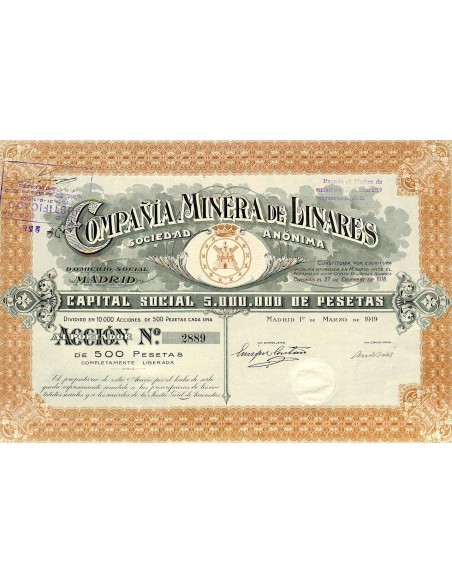 1919 - MINERA DE LINARES COMP.