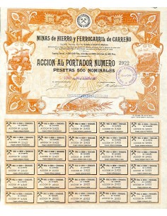 1901 - MINAS DE HIERRO Y FERROCARRIL DE CARRENO