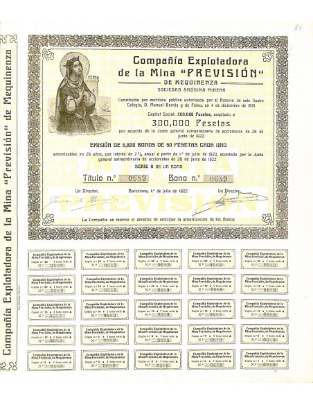 1922 - EXPLOTADORA DE LA MINA PREVISION COMP.