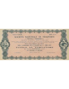 SOC. NAZ. DI TRASPORTI FRATELLI CONDRAND - 200 AZIONI MILANO 1902