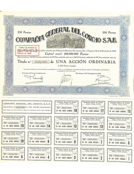 1929 - GENERAL DEL CORCHO COMPANIA