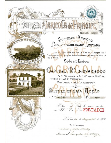 1900 - EMPREZA AGRICOLA DO PRINCIPE - LISBONA