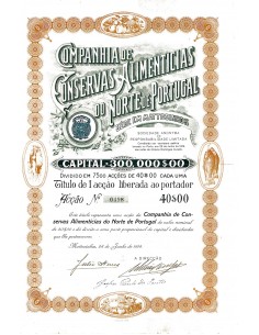 1919 - CONSERVAS ALIMENTICIAS DO NORTE DE PORTUGAL...