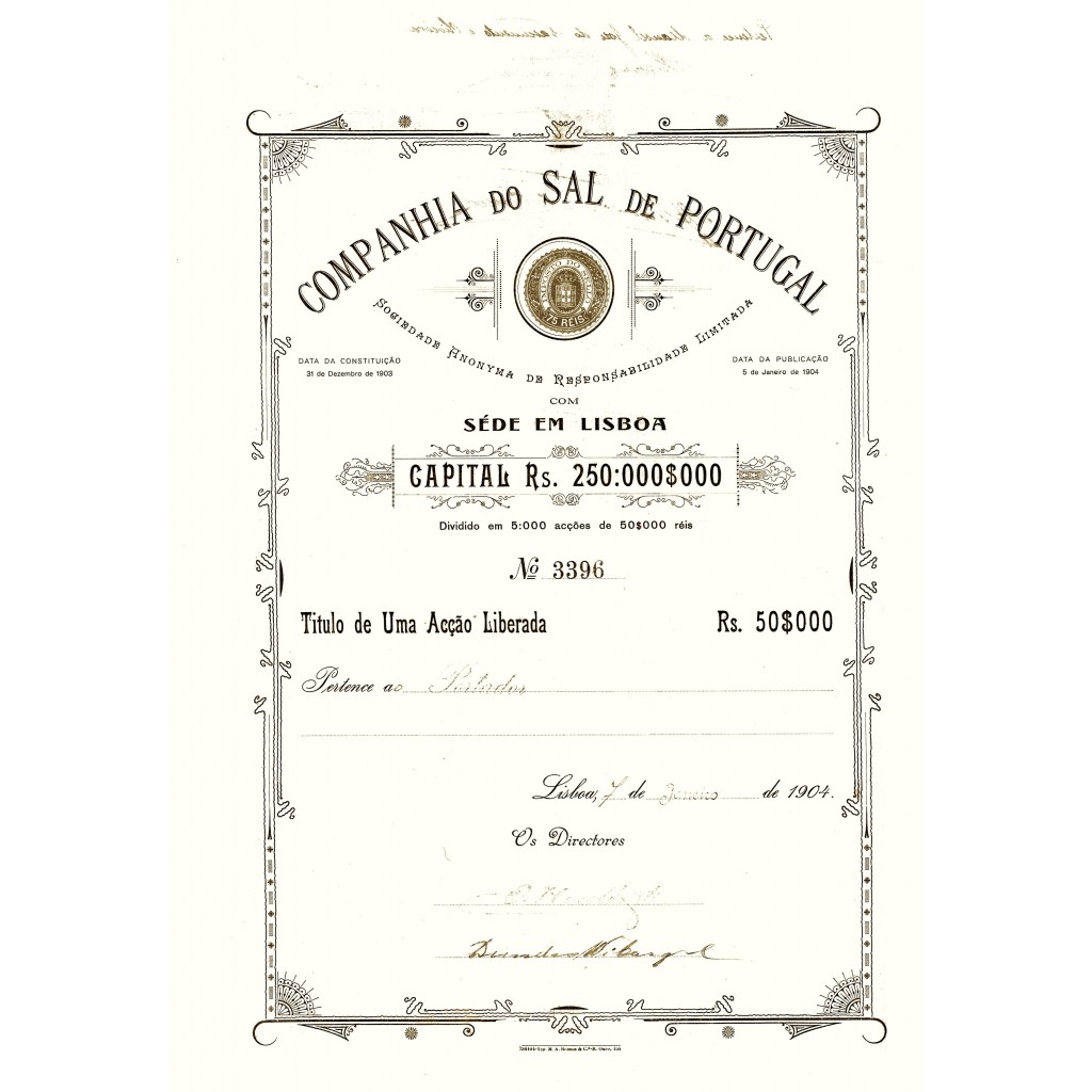 1904 - SAL DE PORTUGAL COMP. DO