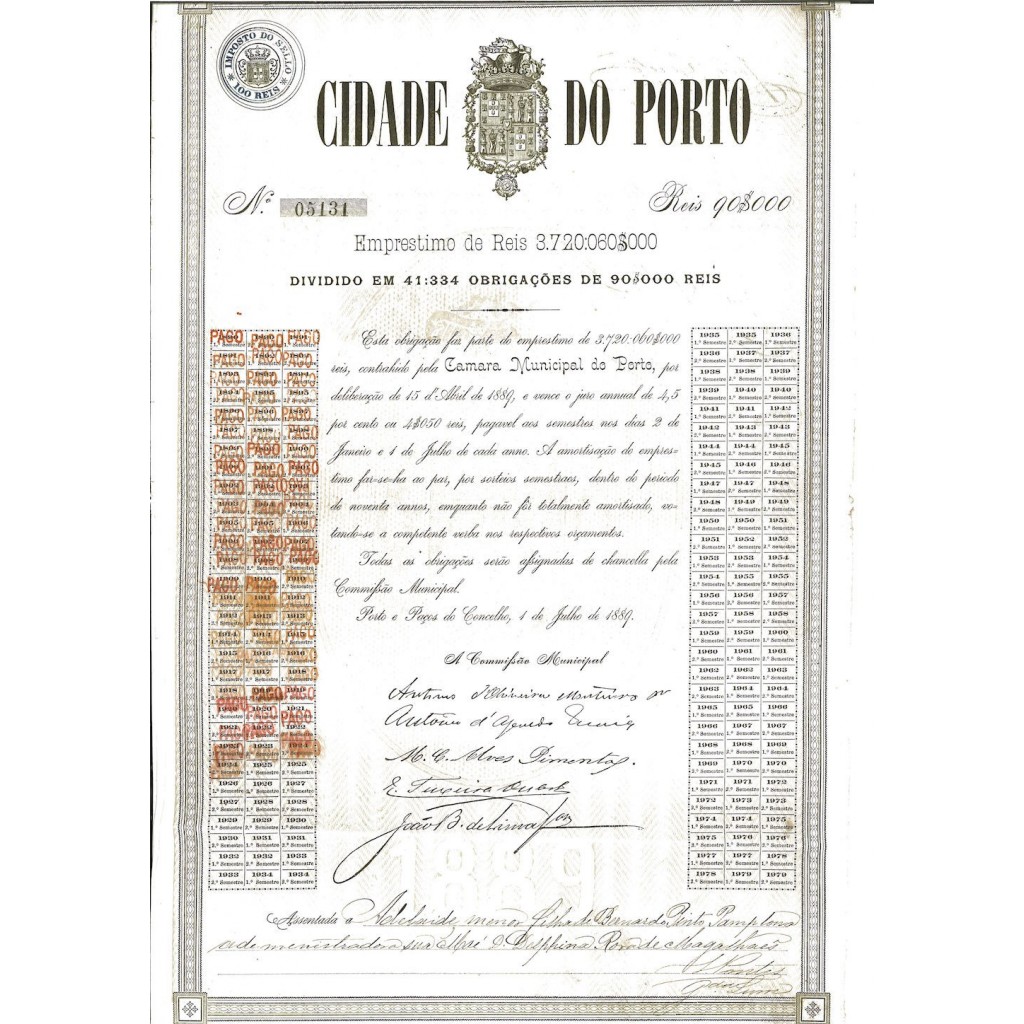 1889 - CIDADE DO PORTO - PORTO