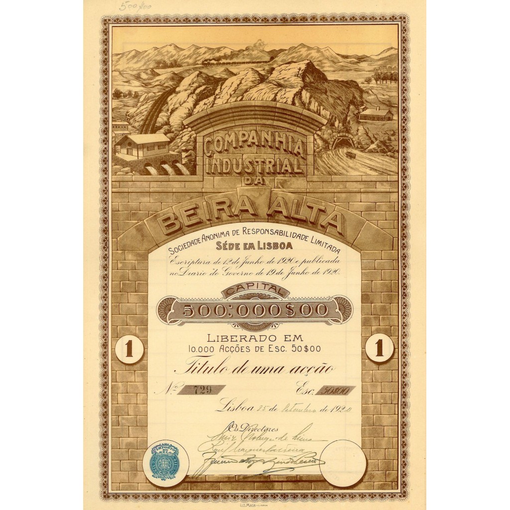 1920 - INDUSTRIAL DA BEIRA ALTA COMPANHIA