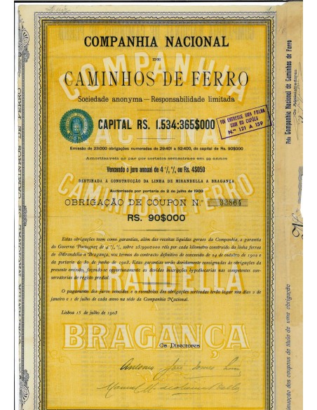 1903 - CAMINHO DE FERRO COMP. NACIONAL DE