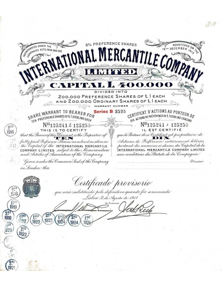 1915 - INTERNATIONAL MERCANTILE COMPANY