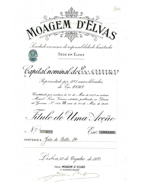 1933 - MOAGEM D'ELVAS