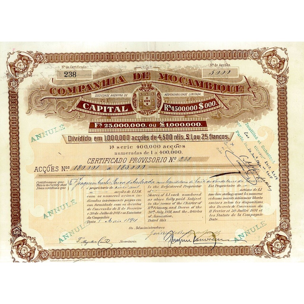 1894 - MOCAMBIQUE COMPANHIA DE