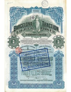 1930 - BARCELONA TRACTION, LIGHT AND POWER COMPANY - 1 SHARE
