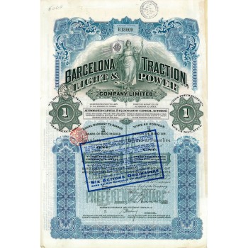 1930 - BARCELONA TRACTION, LIGHT AND POWER COMPANY - 1 AZIONE