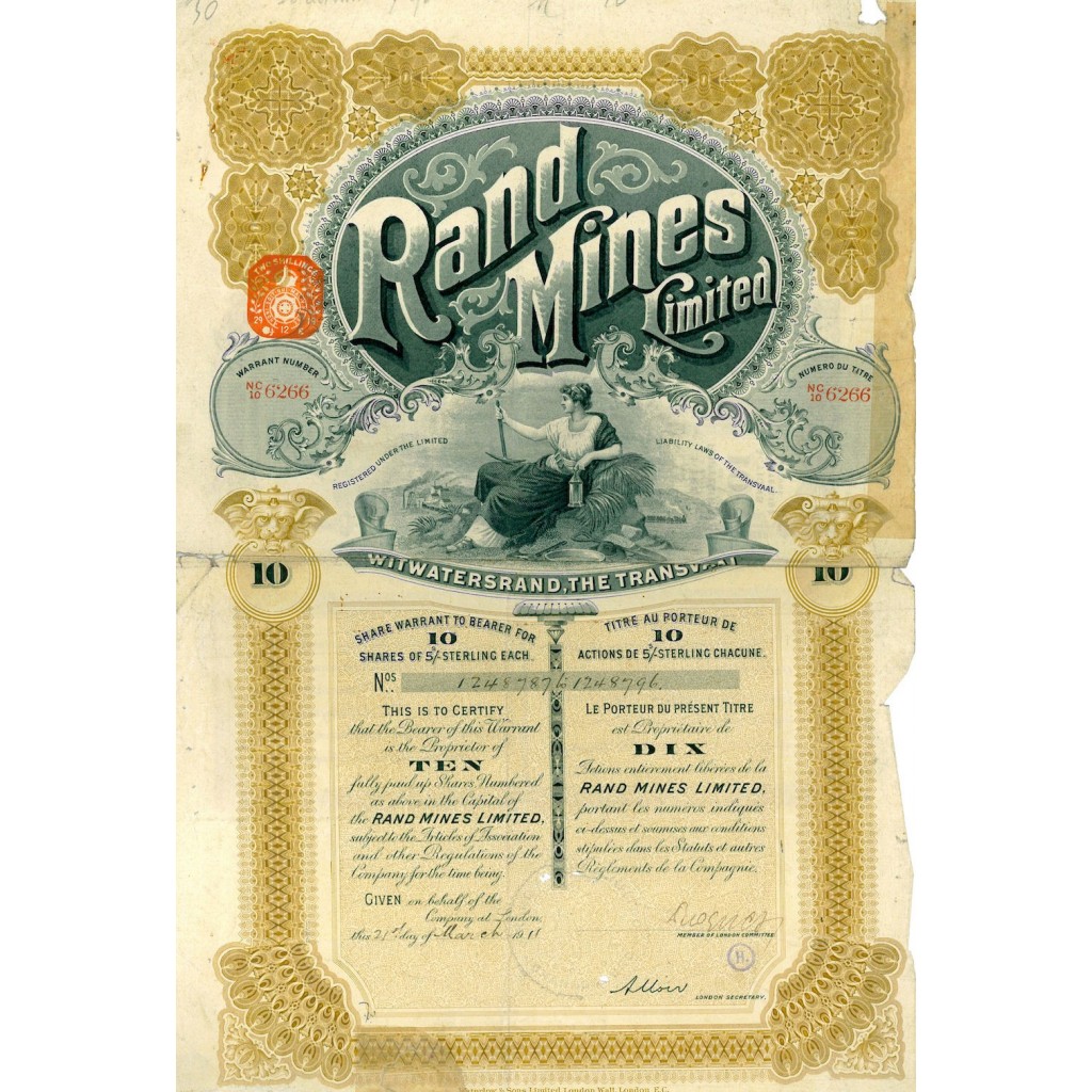 1911 - RAND MINES LIMITED - LONDRA