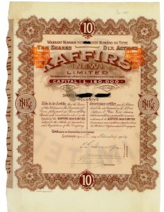 1904 - KAFFIRS (NEW) LIMITED (10 AZIONI) LONDRA