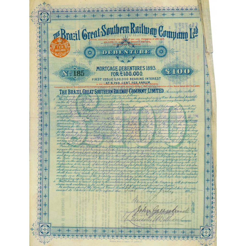 1895 - THE BRAZIL GREAT SOUTHERN RAILWAY COMPANY LIMITED