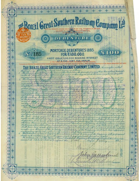 1895 - THE BRAZIL GREAT SOUTHERN RAILWAY COMPANY LIMITED