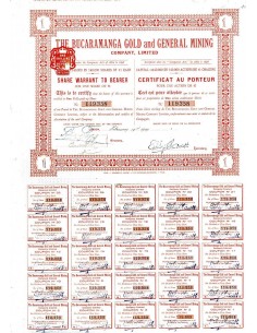 1909 - THE BUCARAMANGA GOLD AND GENERAL MINING COMP.,...
