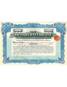 1911 - THE SWANSON BAY FORESTS, WOOD-PULP AND LUMBER...