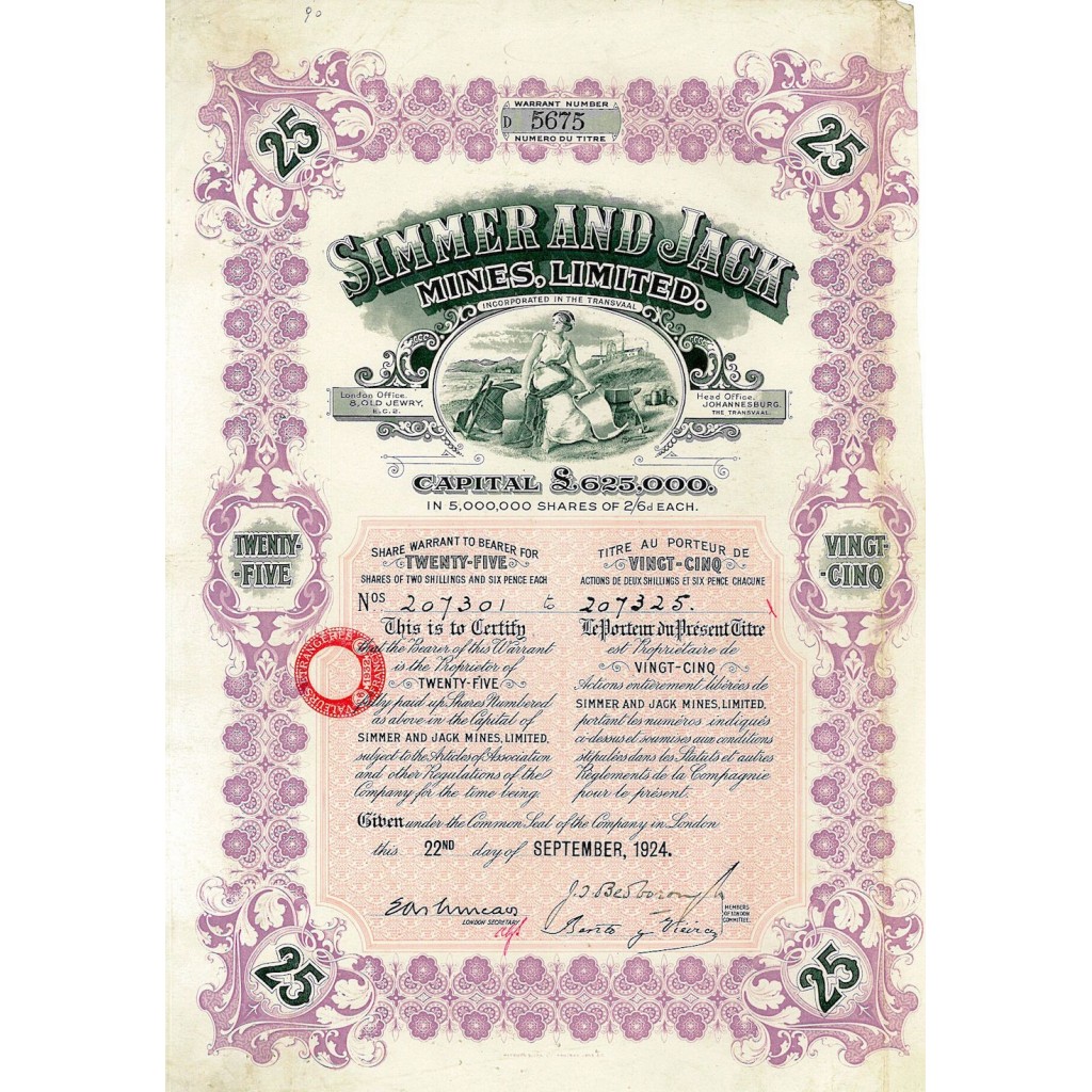1924 - SIMMER AND JACK MINES, LIMITED