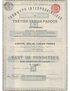 TRAMWAYS INTERPROVINCIAUX DE TREVISE VENISE PADOUE 1 AZIONE BRUXELLES 196