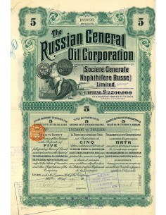 1913 - THE RUSSIAN GENERAL OIL CORPORATION (5 AZIONI)