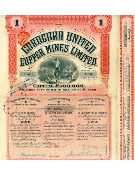 1910 - COROCORO UNITED COPPER MINES LIMITED
