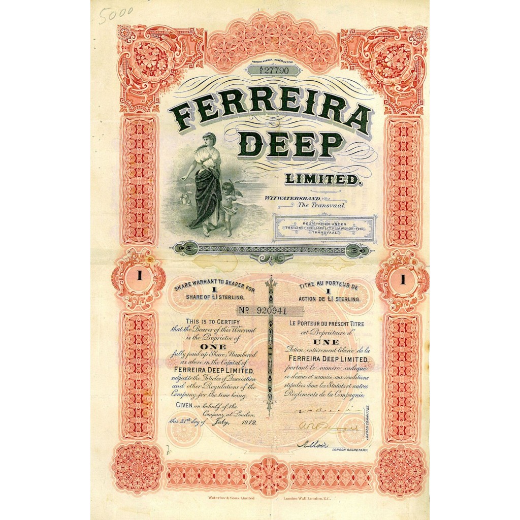 1912 - FERREIRA DEEP LIMITED
