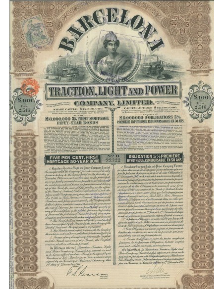 1911 - BARCELONA TRACTION, LIGHT AND POWER COMPANY, LIMITED