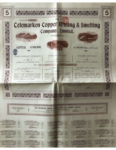 1906 - TELEMARKEN COPPER MINING AND SMELTING COMPANY,...